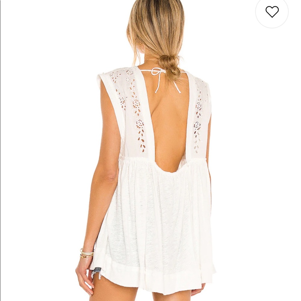 NWT Free People Bella Babydoll Top in Ivory - Picture 3 of 11